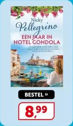 Boekenvoordeel Een jaar in hotel gondola aanbieding