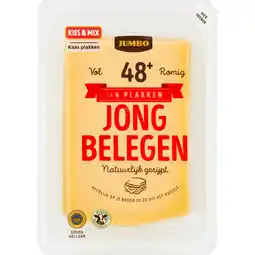 Jumbo Jumbo Kaas Jong Belegen 48+ Plakken 190 g aanbieding