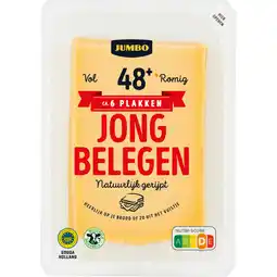 Jumbo Jumbo Kaas Jong Belegen 48+ Plakken 190 g aanbieding