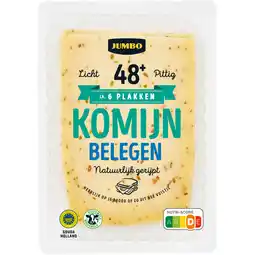 Jumbo Jumbo Komijn Kaas Belegen 48+ Plakken 190 g aanbieding