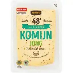 Jumbo Jumbo Komijn Kaas Jong 48+ Plakken 190 g aanbieding