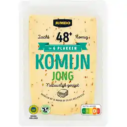 Jumbo Jumbo Komijn Kaas Jong 48+ Plakken 190 g aanbieding