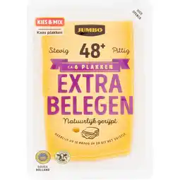Jumbo Jumbo Kaas Extra Belegen 48+ Plakken 190 g aanbieding