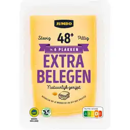 Jumbo Jumbo Kaas Extra Belegen 48+ Plakken 190 g aanbieding