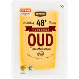 Jumbo Jumbo Kaas Oud 48+ Plakken 190 g aanbieding