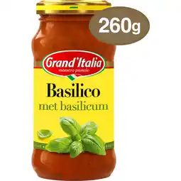 Jumbo Grand'Italia Pastasaus Basilico 260 g aanbieding