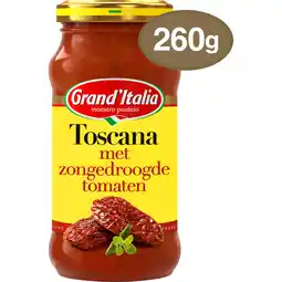Jumbo Grand'Italia Toscana met Zongedroogde Tomaat Pastasaus 260g aanbieding