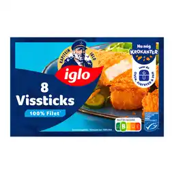 Jumbo Iglo Vissticks 8 stuks 8 x 28 g aanbieding