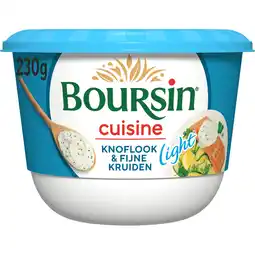 Jumbo Boursin Cuisine Light met Knoflook en Fijne Kruiden 230 g aanbieding