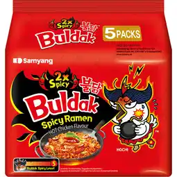 Jumbo Samyang Buldak Noedels Spicy Ramen 5 x 140 g aanbieding