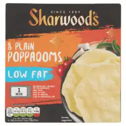 Jumbo Sharwoods Plain Poppadums 8 Stuks 94g aanbieding