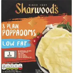 Jumbo Sharwoods Plain Poppadums 8 Stuks 94g aanbieding