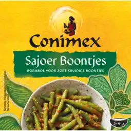 Jumbo Conimex Boemboe Sajoer Boontjes 95 g aanbieding
