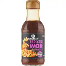 Jumbo Kikkoman Teriyaki Wok Sauce with Roasted Garlic 250 ml aanbieding