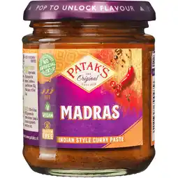 Jumbo Patak's Original Madras Indiase Kruidenpasta 165g aanbieding