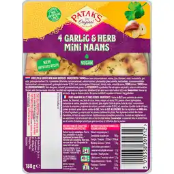 Jumbo Pataks mini Naan garlic & herbs aanbieding
