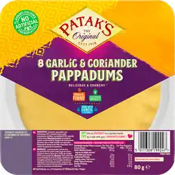 Jumbo Pappadums Garlic & Coriander aanbieding