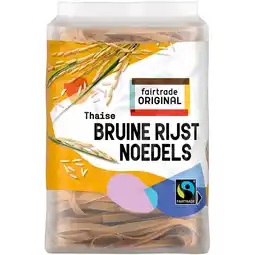 Jumbo Fairtrade Original Thaise Bruine Rijstnoedels 225 g aanbieding