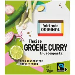 Jumbo Fairtrade Original Thaise Groene Curry Kruidenpasta 70 g aanbieding
