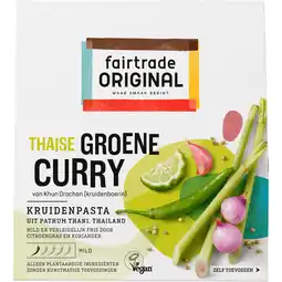 Jumbo Fairtrade Original Thaise Groene Curry Kruidenpasta 70 g aanbieding