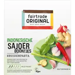 Jumbo Fairtrade Original Indonesische Sajoer Boontjes Kruidenpasta 75 g aanbieding