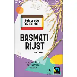 Jumbo Fairtrade Original Basmati Rijst uit India 400 g aanbieding