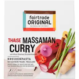 Jumbo Fairtrade Original Thaise Massaman Curry Kruidenpasta 70 g aanbieding