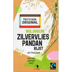 Jumbo Fairtrade Original Biologische Zilvervlies Pandanrijst 400 g aanbieding