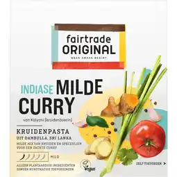 Jumbo Fairtrade Original Indiase Milde Curry Kruidenpasta 75 g aanbieding