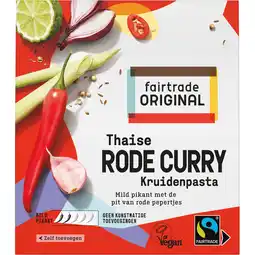 Jumbo Fairtrade Original Thaise Rode Curry Kruidenpasta 70 g aanbieding