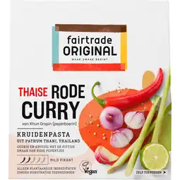 Jumbo Fairtrade Original Thaise Rode Curry Kruidenpasta 70 g aanbieding