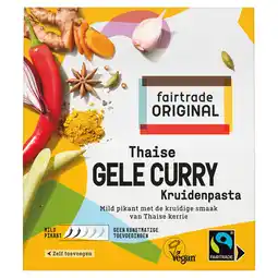 Jumbo Fairtrade Original Thaise Gele Curry Kruidenpasta 70 g aanbieding