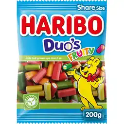 Jumbo Haribo Duo's Fruity 200 g aanbieding