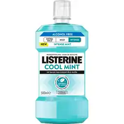 Jumbo Listerine Mondspoeling Cool Mint op Basis van Essentiële Oliën 500 ml aanbieding