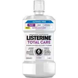 Jumbo Listerine Mondspoeling Total Care Extra Mild Mint 500 ml aanbieding