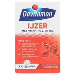 Jumbo Davitamon IJzer met Vitamine C en B12 33 Tabletten aanbieding