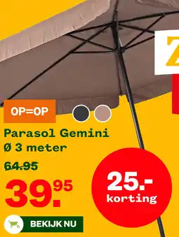 Welkoop Parasol Gemini aanbieding