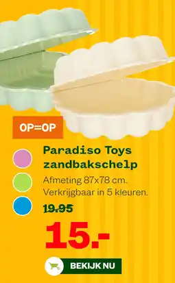 Welkoop Paradiso Toys zandbakschelp aanbieding