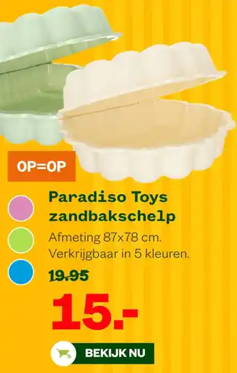 Welkoop Paradiso Toys zandbakschelp aanbieding