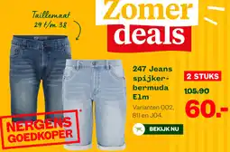 Welkoop 247 Jeans spijker- bermuda Elm aanbieding