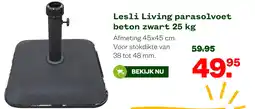 Welkoop Lesli Living parasolvoet beton zwart 25 kg aanbieding