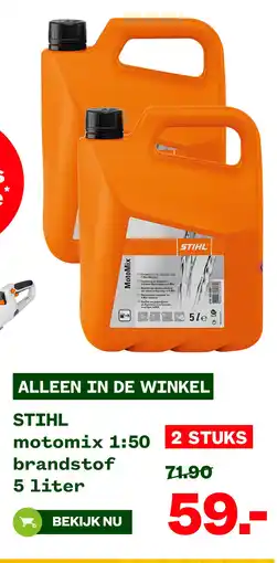 Welkoop STIHL motomix 1:50 brandstof 5 liter aanbieding