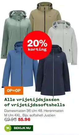 Welkoop Alle vrijetijdsjassen of vrijetijdssoftshells aanbieding