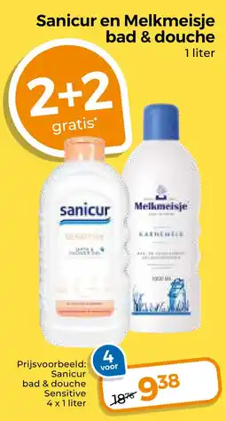 Trekpleister Sanicur en Melkmeisje bad & douche aanbieding