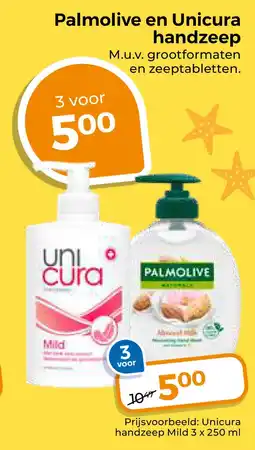 Trekpleister Palmolive en Unicura handzeep aanbieding