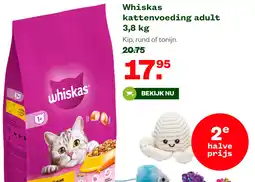 Welkoop Whiskas kattenvoeding adult 3,8 kg aanbieding