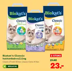 Welkoop Biokat's Classic kattenbakvulling aanbieding