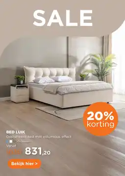 TotaalBED Bed Luik voorraad | 140 x 200 cm | Sino | Ecru aanbieding