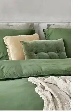 TotaalBED Dekbedovertrek Noa Olijfgroen | 240 x 200/220 cm aanbieding