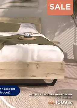 TotaalBED Bed Hull | houten hoofdbord | 140 x 200 cm | Slede poten aanbieding